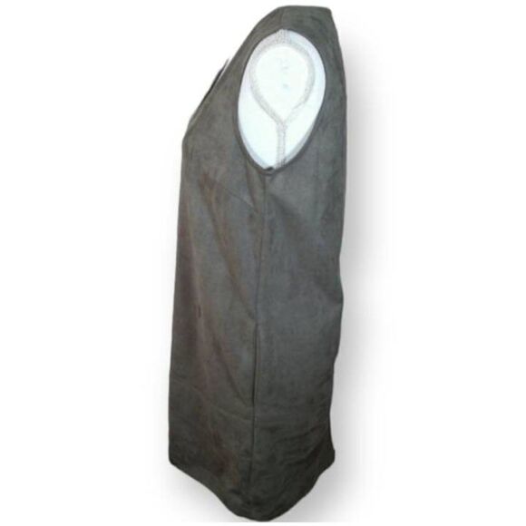 PEACH BOUTIQUE GRAY FAUX SUEDE DRESS SZ.M EUC. - Picture 5 of 8